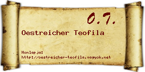 Oestreicher Teofila névjegykártya
